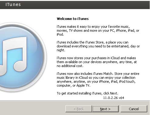 itunes welcome screen ubuntu