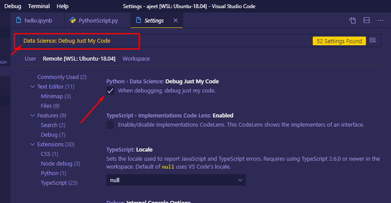 Enable Data Science Debug My Code